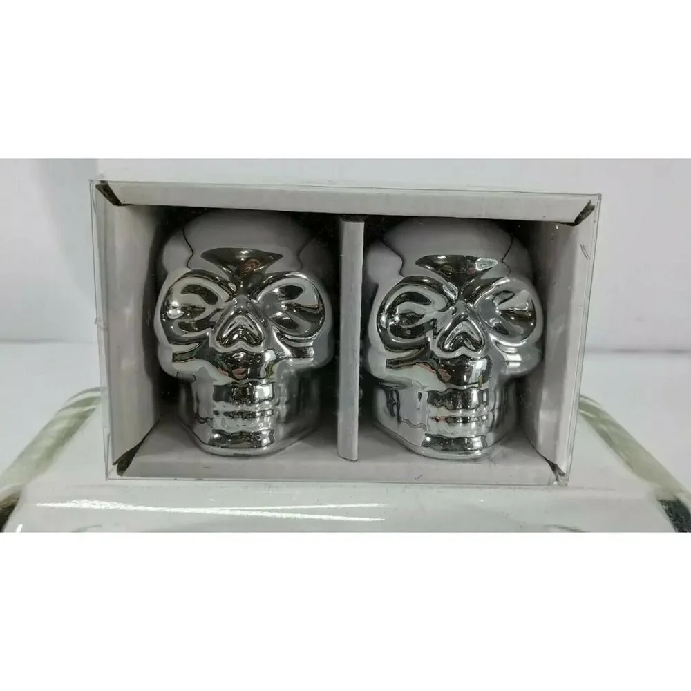 Yankee Candle 2021 Halloween Skull‎ Salt and Pepper Shaker Mirror New in Box